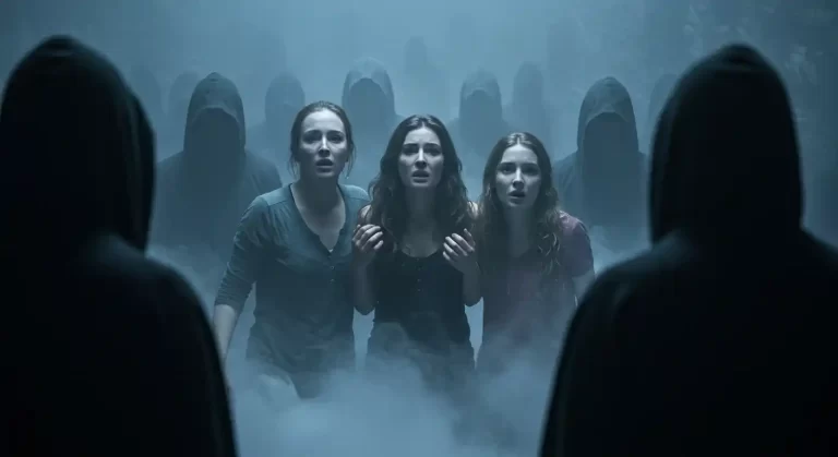 tres signos rodeados de gente falsa